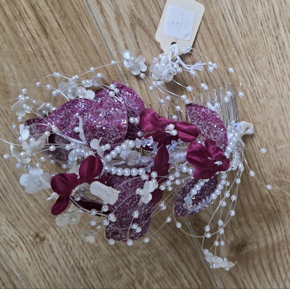 VINTAGE❤️ Fascinator, Wedding Guest Or Prom (New, Never Worn) Handmade 🇨🇦